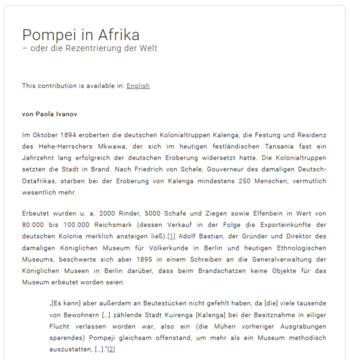 Pompei in Afrika (Cover)