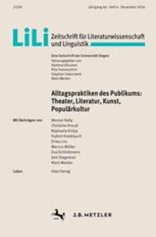Zeitschrift für Literaturwissenschaft und Linguistik, Vol. 46(4) (Cover)