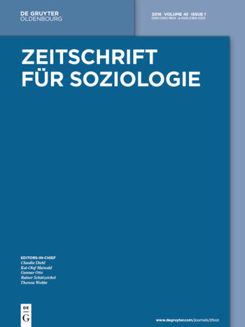 Zeitschrift für Soziologie (Cover)