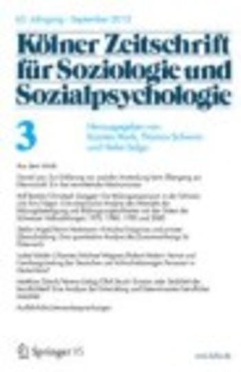 Kölner Zeitschrift für Soziologie und Sozialpsychologie (Cover)