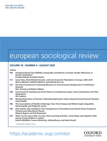 european sociological review (Cover)