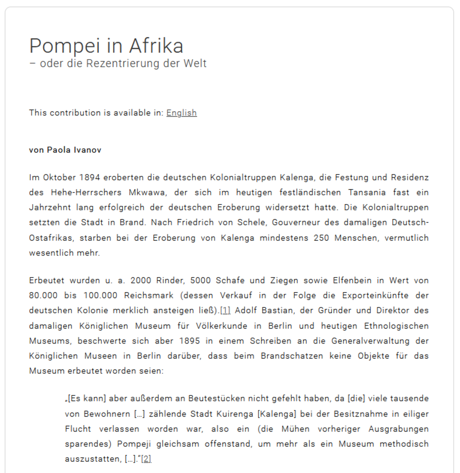 Pompei in Afrika (Cover)