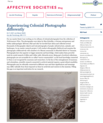 Experiencing Colonial Photographs differently