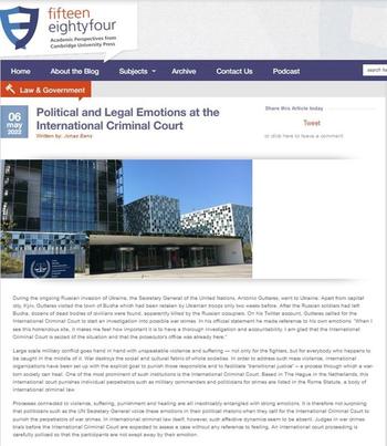 Bens 2022 - Political and Legal Emotions at the ICC