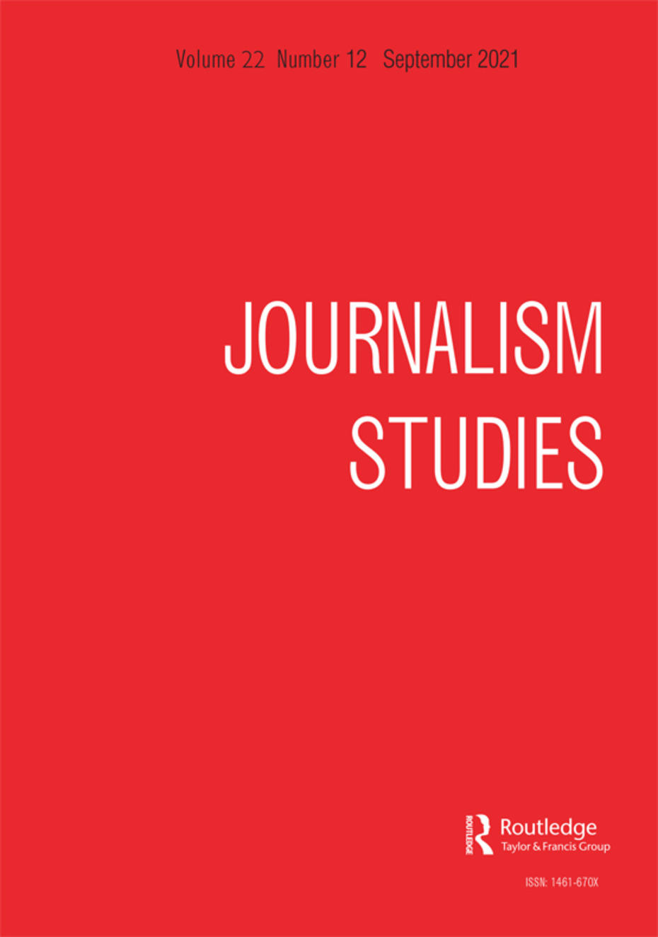 Journalism Studies (Cover)