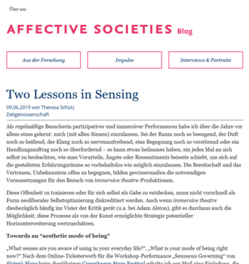 Two Lessons in Sensing (Cover)