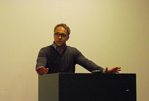 Adam Branch during his lecture (image: Jonas Bens)