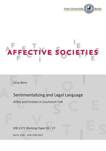 Sentimentalizing and Legal Language (Cover)