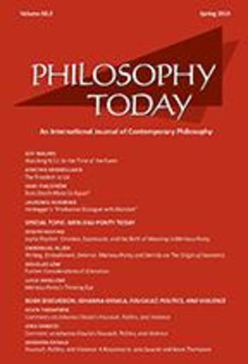 Philosophy Today (Cover)