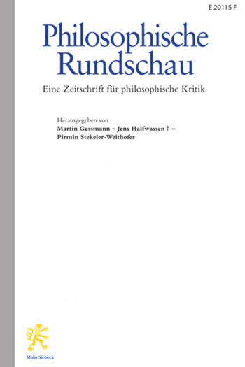 Philosophische Rundschau (Cover)