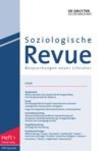 Soziologische Revue (Cover)
