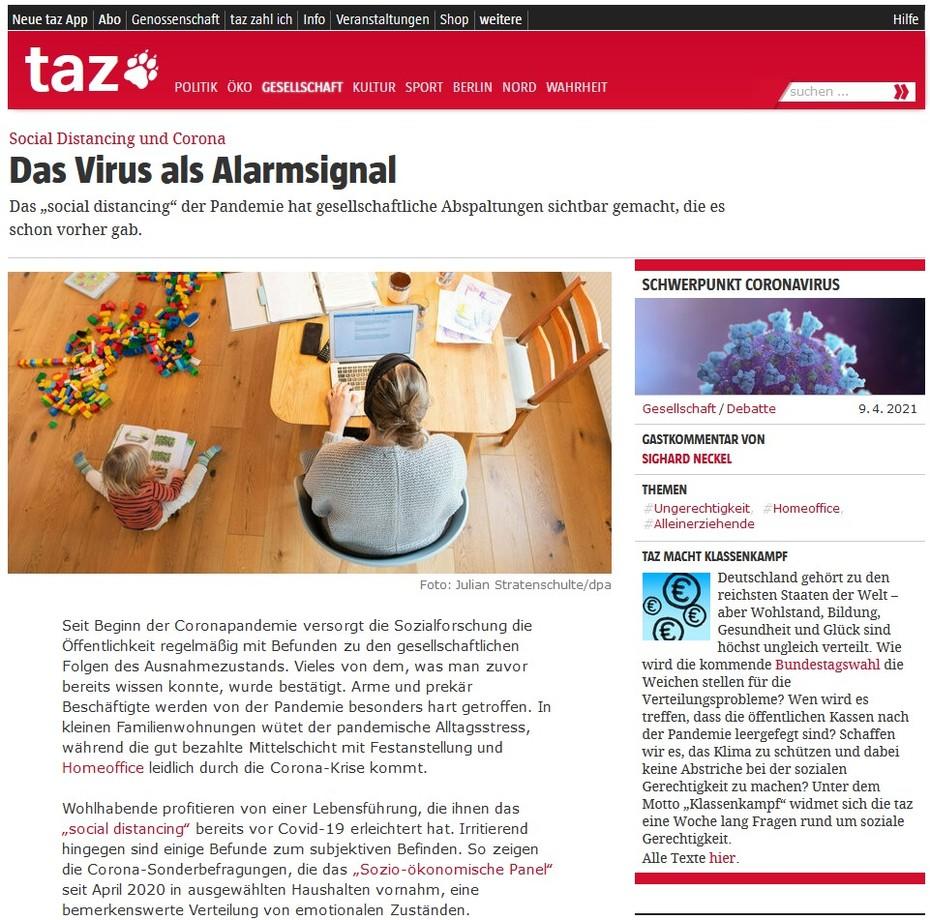 Das Virus als Alarmsignal (Cover)