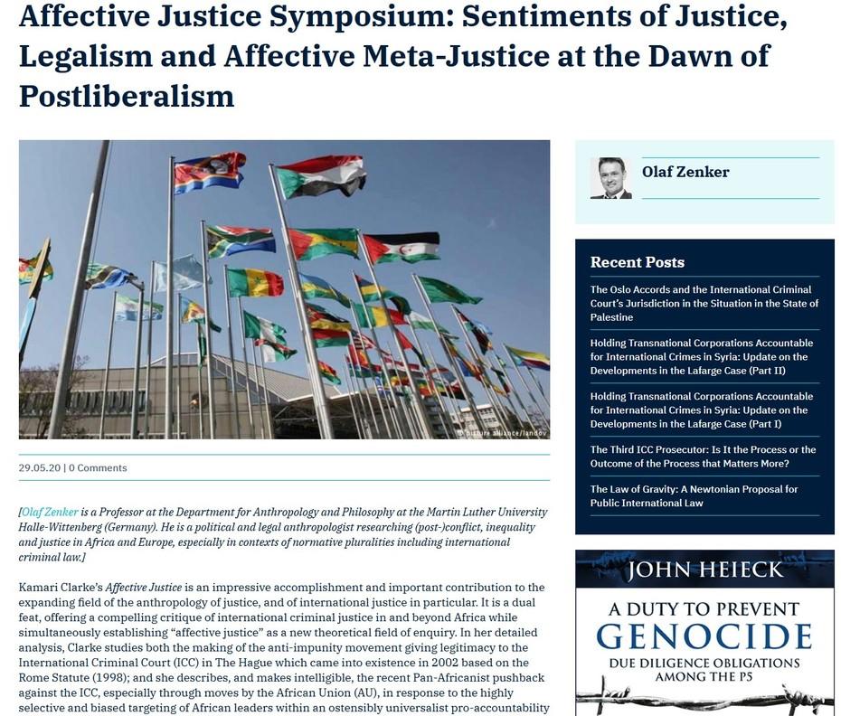 Affective Justice Symposium (Cover)