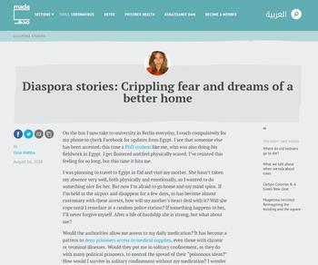Diaspora Stories: Crippling Fear and Dreams of a Better Home (Cover)