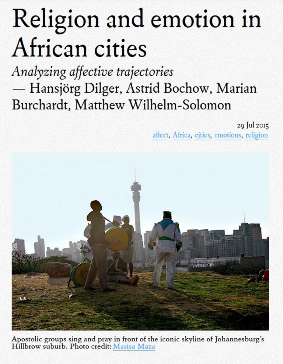 Religion and Emotion in African Cities (Cover)
