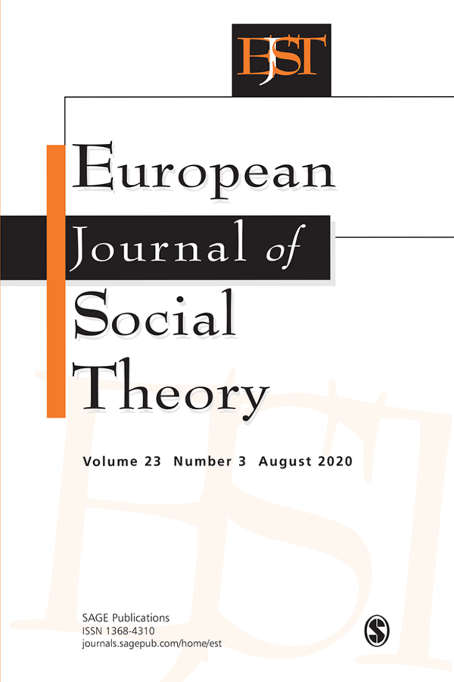 European Journal of Social Theory (Cover)