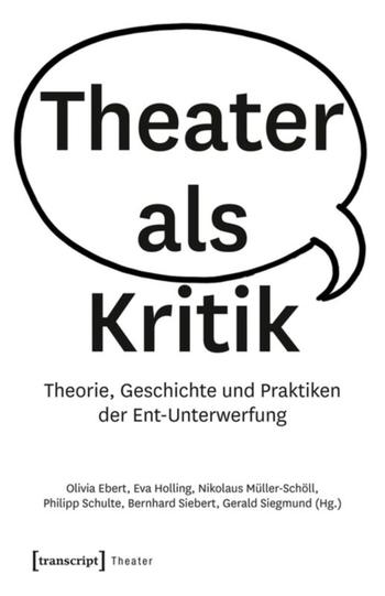 Theater als Kritik (Cover)