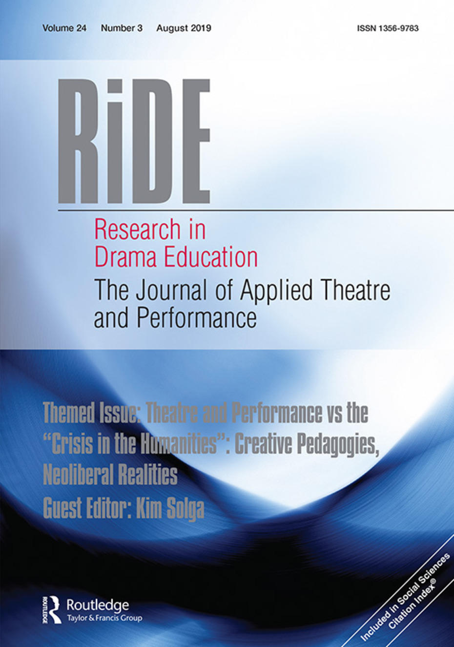 Research in Drama Education (Cover)