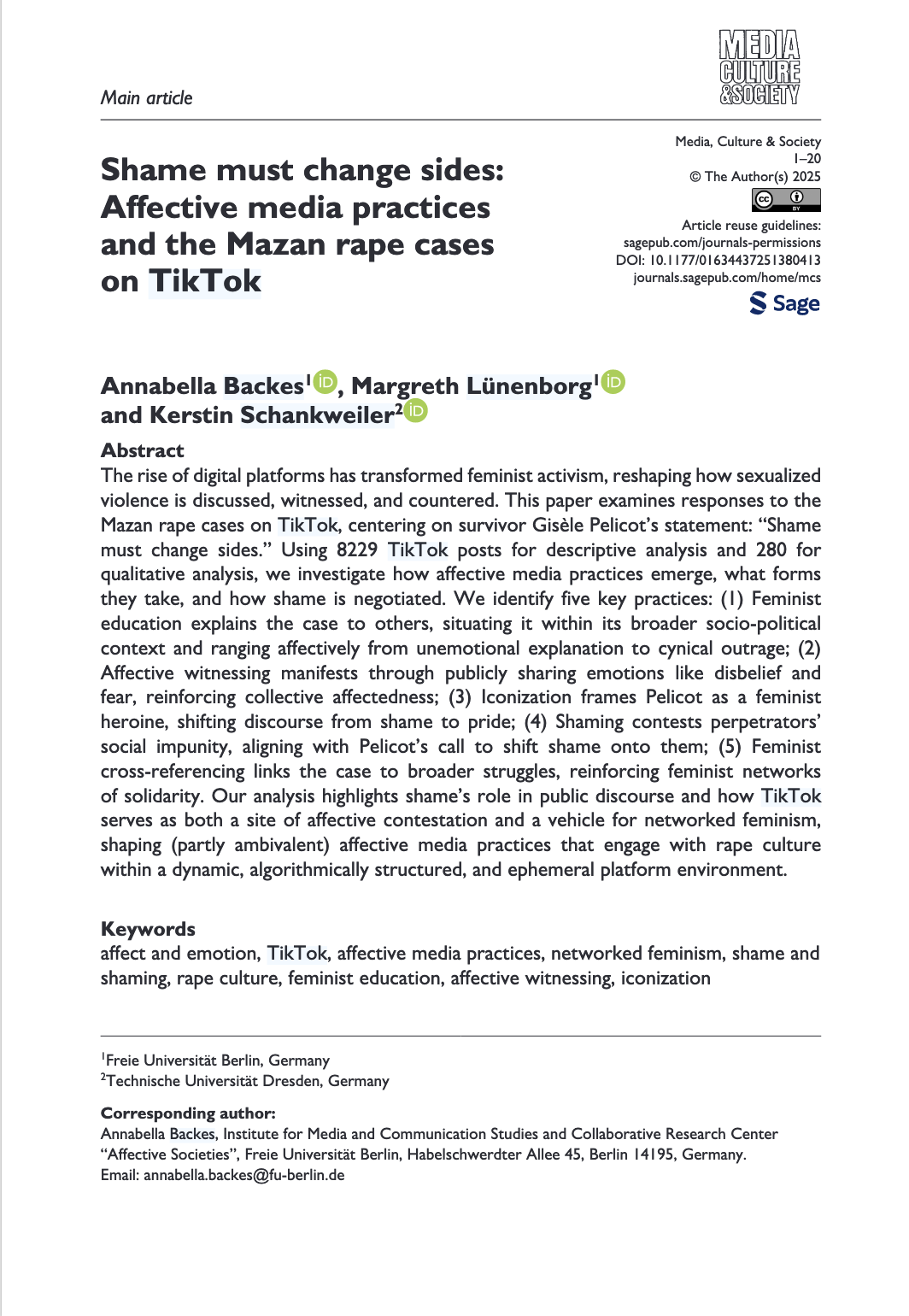 Shame must change sides