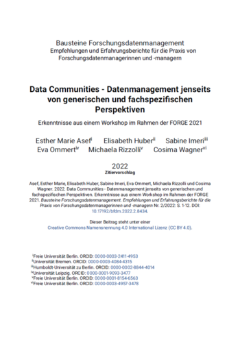 Data Communities (Cover)